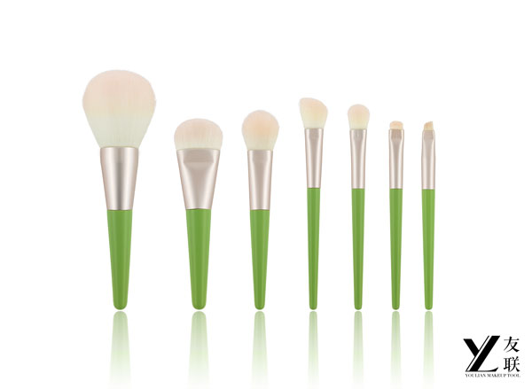 Nouvelle arrivée ｜ Rythme floral - feuille verte rose fleur en bois Brush Brush Set éveille votre maquillage de fantaisie!